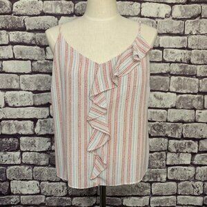 Simply Styled Blouse W/ Front Ruffle Size LP